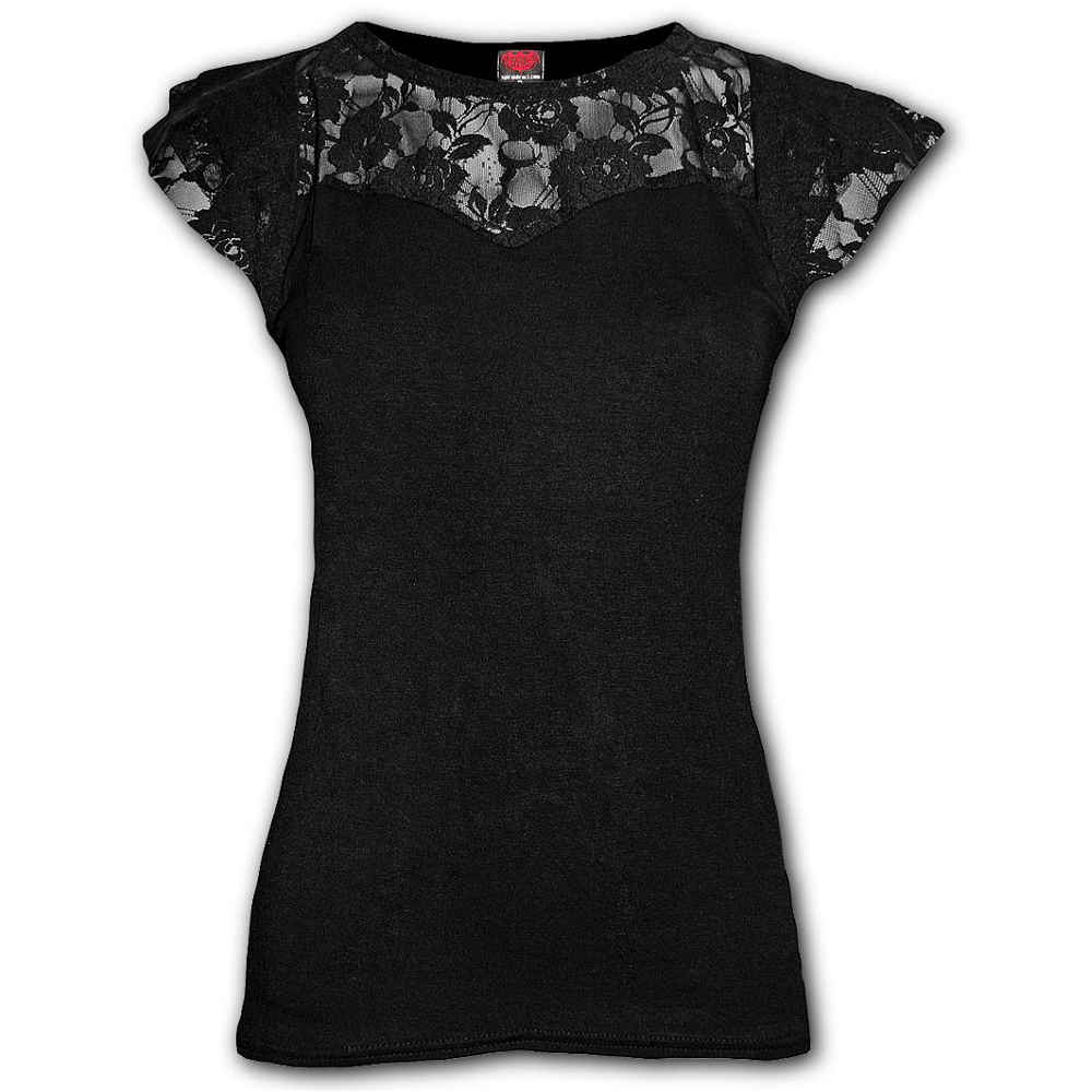 Spiral - GOTHIC ELEGANCE Top - Schwarz